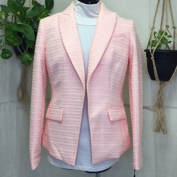 Calvin Klien orange tweed jacket, no closure - Picture 3 of 8